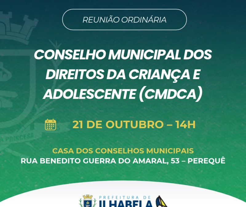 CMDCA realiza reunião ordinária nesta quarta-feira em Ilhabela
