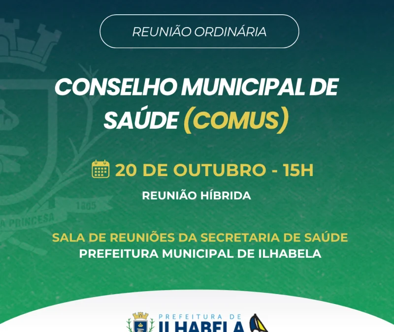 Conselho Municipal de Saúde de Ilhabela realiza reunião híbrida