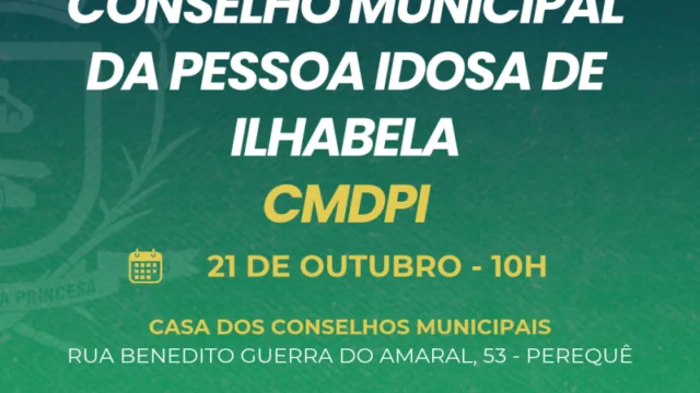 Conselho da Pessoa Idosa realiza reunião ordinária nesta quarta em Ilhabela
