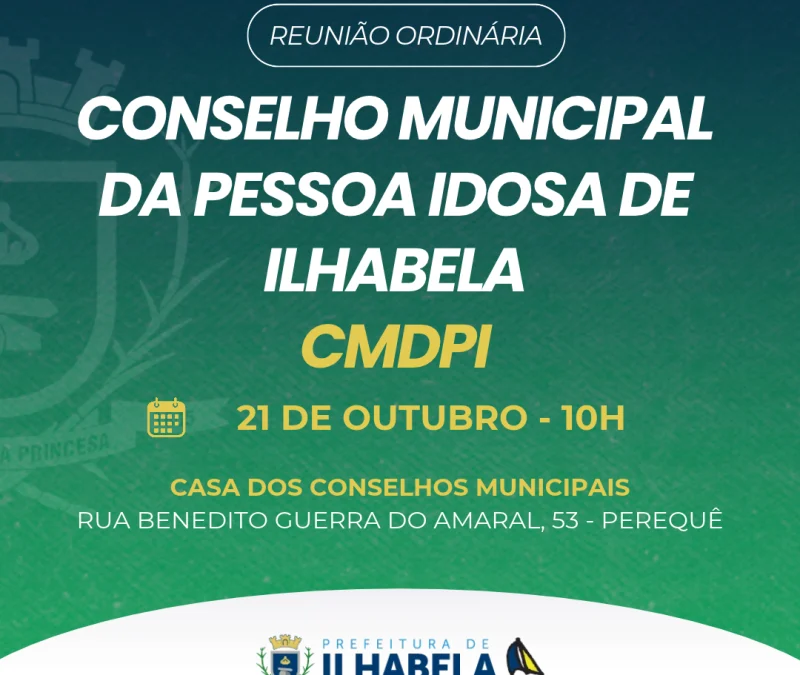Conselho da Pessoa Idosa realiza reunião ordinária nesta quarta em Ilhabela