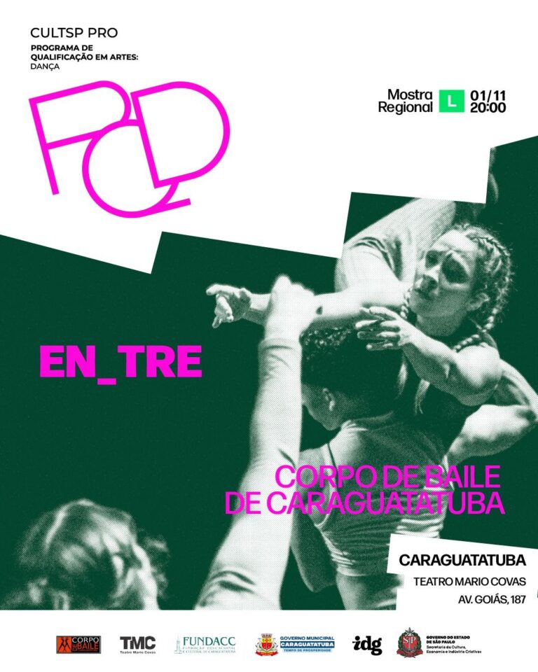 Corpo de Baile de Caraguatatuba apresenta espetáculo gratuito no Teatro Mario Covas