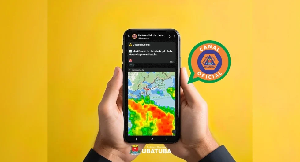 Defesa Civil de Ubatuba lança canal oficial de alertas no WhatsApp
