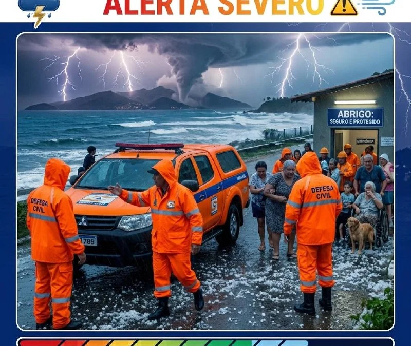 Defesa Civil emite alerta para chuva forte em São Sebastião e Ilhabela