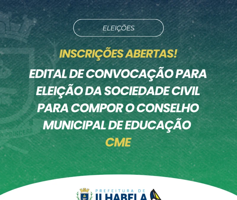 Prefeitura de Ilhabela abre inscrições para o Conselho de Educação