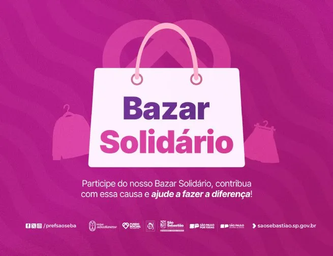 Bazar Solidário chega a Boiçucanga nesta terça-feira