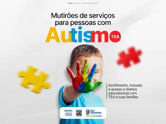 Prefeitura de São Sebastião realiza mutirões para autismo em outubro