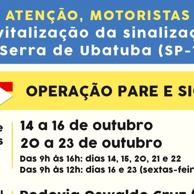 DER realiza operação pare e siga na rodovia Oswaldo Cruz em Ubatuba